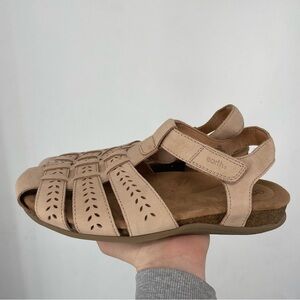 Earth Womens 9.5 9 1/2 Birdy Pink Sandals Grandma Granny Woven Slip On Closed